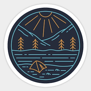 camping alone Sticker